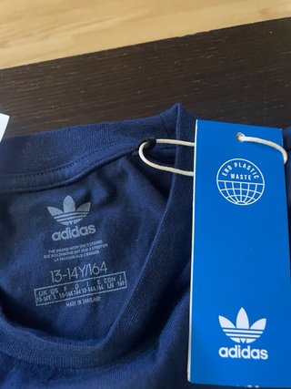 Camiseta Adidas Azul y Blanca Talla M