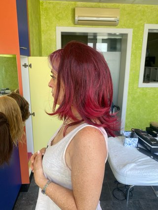 Postizo Pelo Natural Magenta
