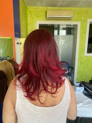 Postizo Pelo Natural Magenta