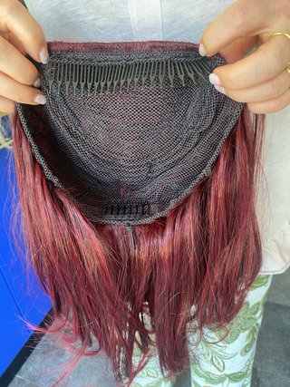 Postizo Pelo Natural Magenta