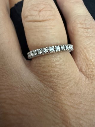 Anello Eternity Oro Bianco 18kt Brillanti