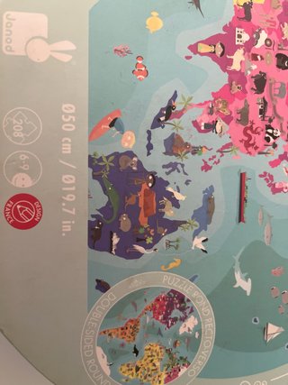 Puzzle Mapa Mundi Janod 208 Piezas