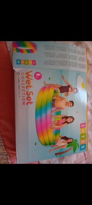 Piscina Hinchable Intex Arcoíris 168cm