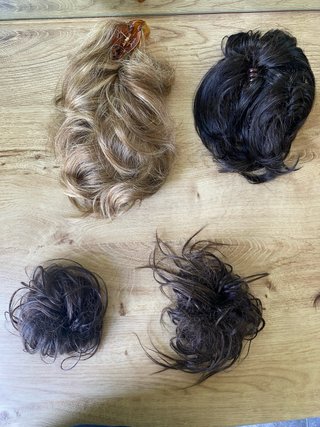 Set 10 postizos de Pelo Natural Castaño