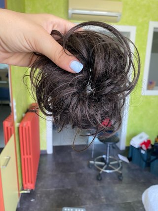 Set 10 postizos de Pelo Natural Castaño