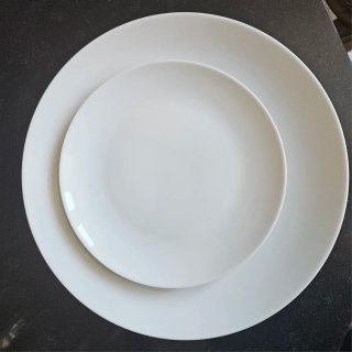 Conjunto platos porcelana blanca
