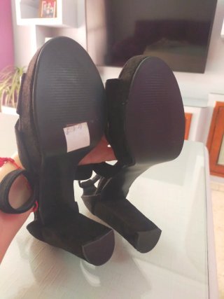 Sandalias de tacón Prisska negras talla 39