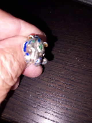 Anello Tigre in Argento 925 con Smalti Colorati -