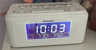 Reloj Despertador Digital Silvercrest Blanco