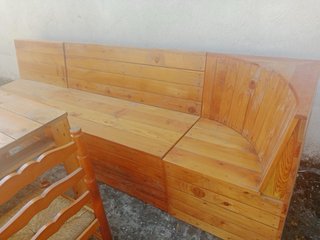 Conjunto comedor rústico madera