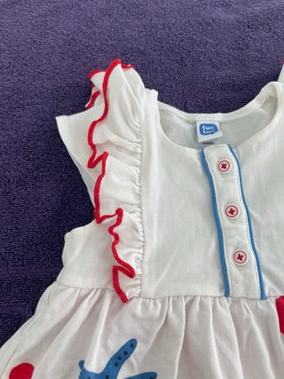 Vestido de bebé Tuc Tuc con estrellas de mar