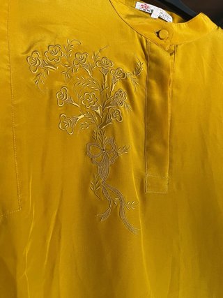 Camicia vera seta giapponese oro