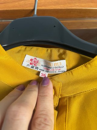 Camicia vera seta giapponese oro