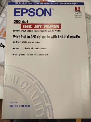 Carta Epson Ink Jet A3 360 dpi 100 fogli