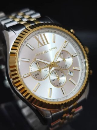 Reloj Michael Kors Hombre Original Dorado y Plata