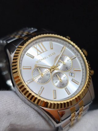 Reloj Michael Kors Hombre Original Dorado y Plata