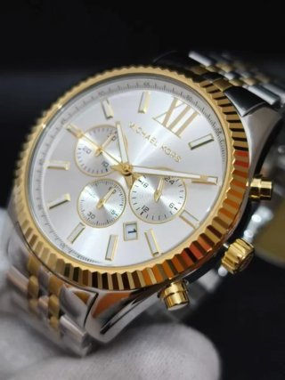 Reloj Michael Kors Hombre Original Dorado y Plata