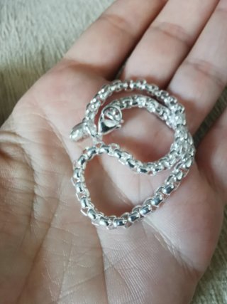 Pulsera eslabón cadena plata laminada