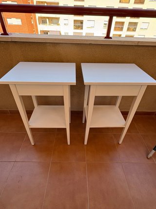 2 Mesas de Noche Blancas Ikea Hemnes