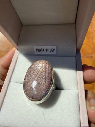 Anillo Rubí Natural Estrella Grande plata 925