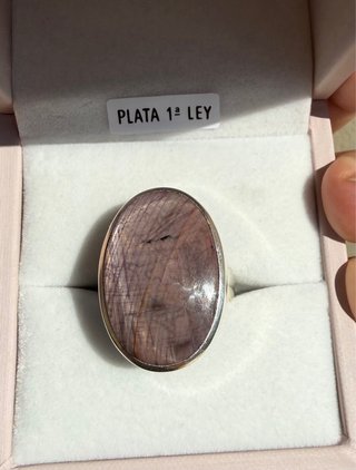Anillo Rubí Natural Estrella Grande plata 925