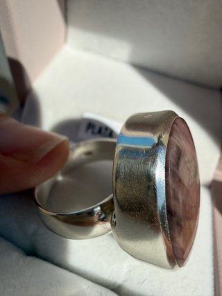Anillo Rubí Natural Estrella Grande plata 925