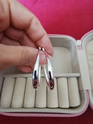 Pendientes Plata Laminada Gota