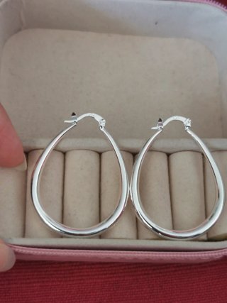 Pendientes Plata Laminada Gota