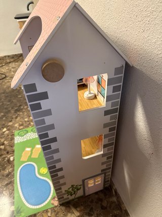 Casa de muñecas de madera infantil