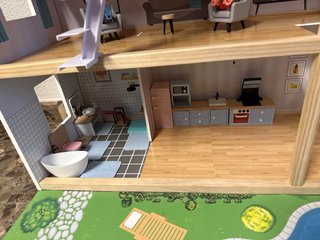Casa de muñecas de madera infantil