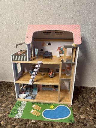 Casa de muñecas de madera infantil