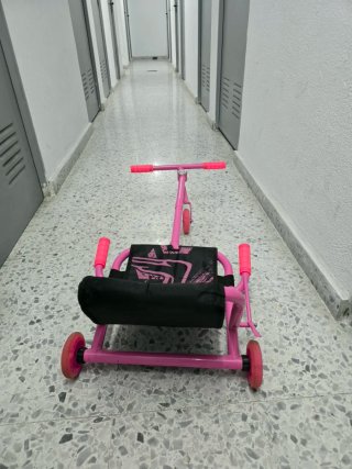 Kart Roller Patín Sentado Rosa