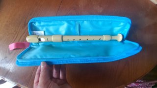 Flauta dulce con estuche