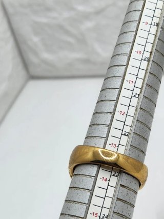 Anillo Dólar Chapado en Oro Acero Quirúrgico