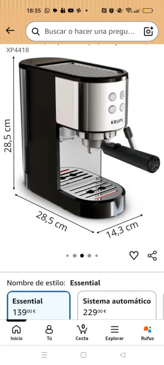 Cafetera Krups Virtuoso Essential -