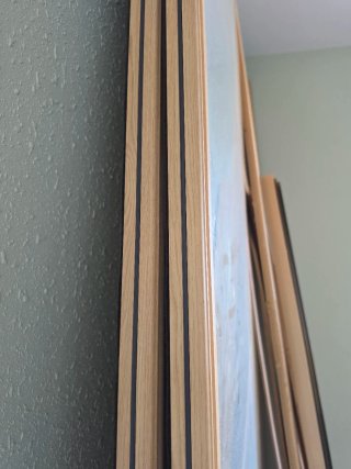 3 puertas de armario roble 240x62 cm