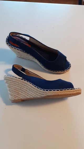 Chanel Scarpe Blu Punta Aperta Tg 39
