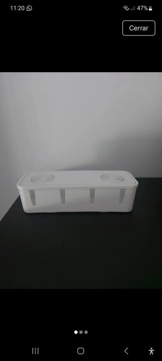 Organizador de cables blanco