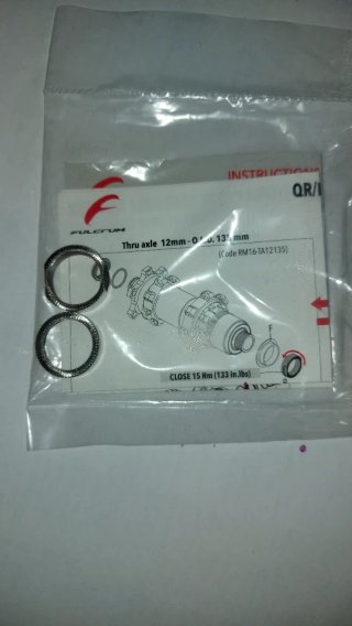 Kit adattatore Fulcrum per asse passante 12mm