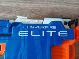 Nerf Hyperfire Elite Automática + Tambor+20 Dardos