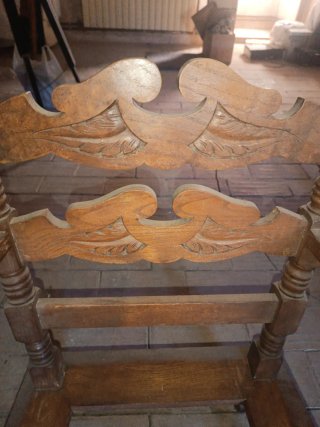 Conjunto 2 sillas madera antiguas