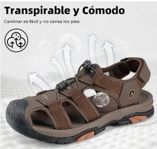 Sandalias Trekking Mishansha Marrón Hombre