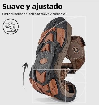 Sandalias Trekking Mishansha Marrón Hombre