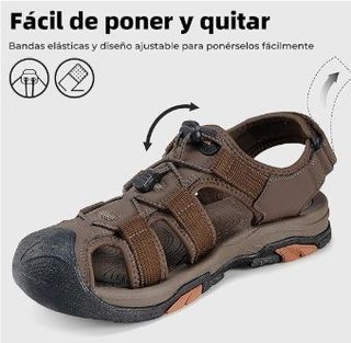 Sandalias Trekking Mishansha Marrón Hombre