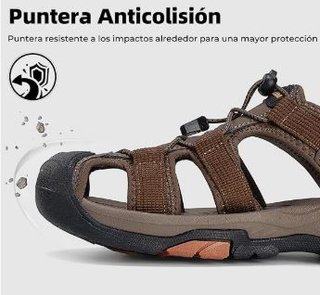 Sandalias Trekking Mishansha Marrón Hombre
