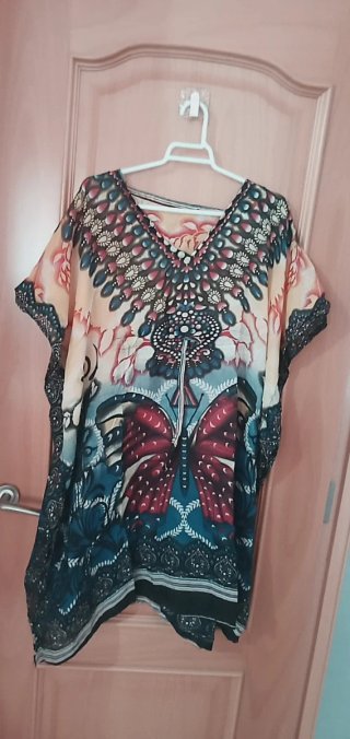 Vestido playero estampado mariposa