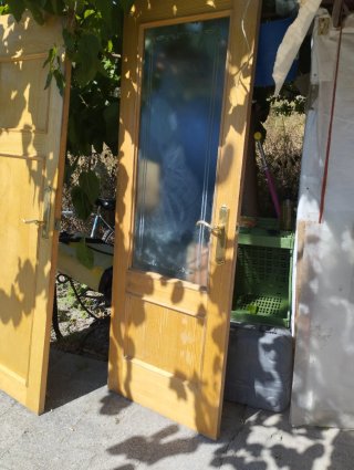 Puertas de madera con cristal 3 puertas sin crstal