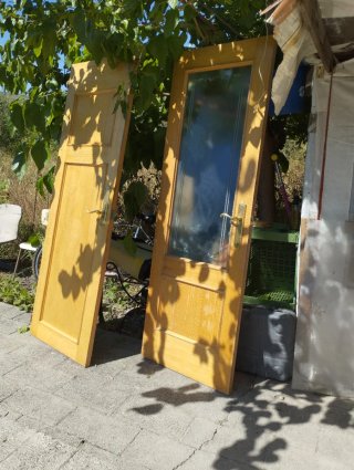Puertas de madera con cristal 3 puertas sin crstal