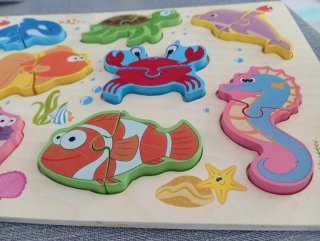 Puzzle Madera Animales Marinos