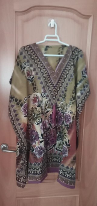 Vestido playero estampado floral talla única